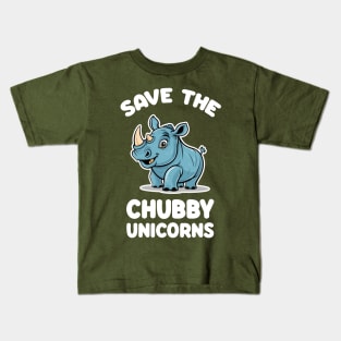 Save The Chubby Unicorns - Rhino Kids T-Shirt